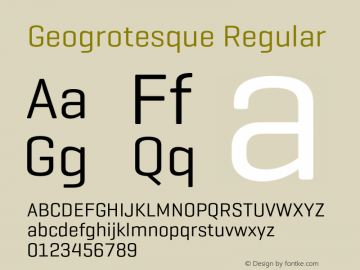 Geogrotesque Regular Version 3.001图片样张