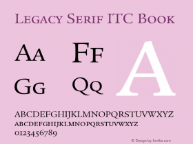 Legacy Serif ITC Book Version 001.005图片样张