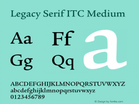 Legacy Serif ITC Medium 001.005图片样张