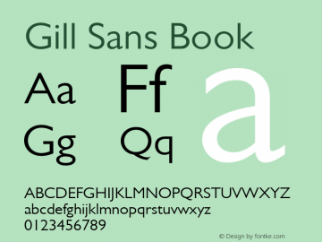 Gill Sans Book Version 001.003图片样张