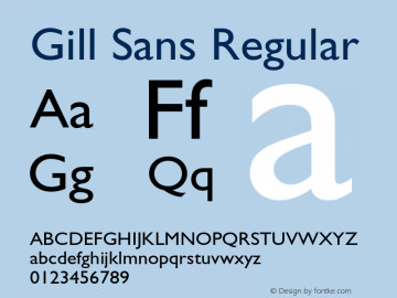 GillSans 001.002图片样张