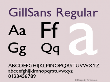 GillSans Converted from C:\FONTS\GN______.TF1 by ALLTYPE图片样张