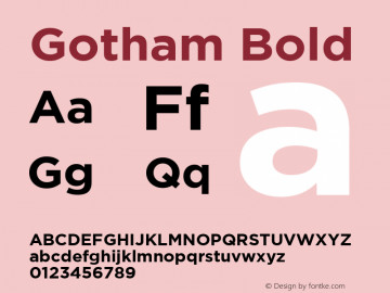 Gotham Bold 图片样张