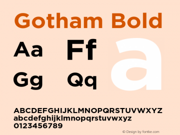 Gotham-Bold Version 3.201 Pro (Latin-X)图片样张