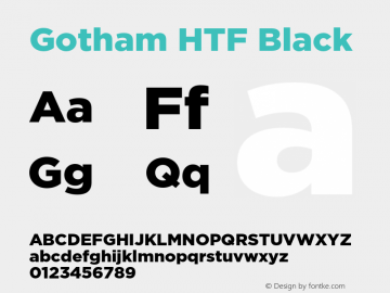 GothamHTF-Black Version 001.000图片样张
