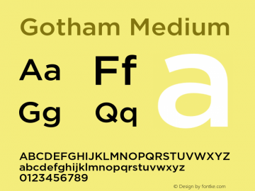 Gotham-Medium Version 3.201 Pro (Latin-X)图片样张
