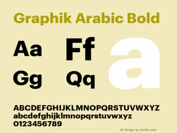 Graphik Arabic Bold Version 1.001;hotconv 1.0.109;makeotfexe 2.5.65596图片样张