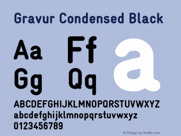 Gravur Condensed Black Version 1.001;PS 001.001;hotconv 1.0.70;makeotf.lib2.5.58329图片样张