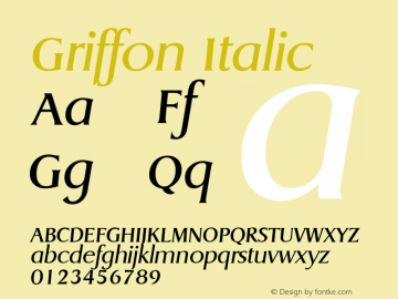 Griffon Italic Weatherly Systems, Inc.  6/9/95图片样张