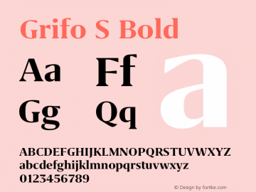 Grifo S Bold Version 1.000图片样张