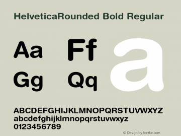 Helvetica Rounded Bold Version 2.0; 2001图片样张