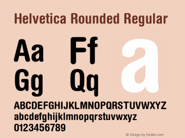 Helvetica Rounded Bold Condensed Version 001.001图片样张