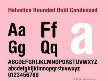 Helvetica Rounded Bold Condensed 001.001图片样张