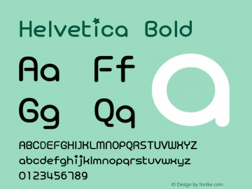 Helvetica-Bold Version 0.00 March 6, 2009图片样张