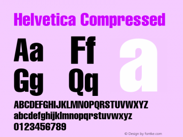 Helvetica-Compressed 001.002图片样张