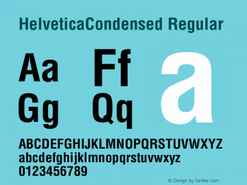 HelveticaCondensed Bold OTF 1.000;PS 001.001;Core 1.0.29图片样张