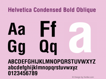 HelveticaCondensed-BoldOblique 002.000图片样张