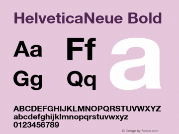 HelveticaNeue Bold Macromedia Fontographer 4.1.5 1/27/03图片样张