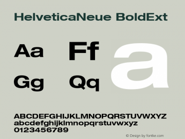 HelveticaNeue BoldExt Macromedia Fontographer 4.1.5 1/27/03图片样张