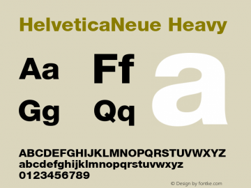 HelveticaNeue Heavy Macromedia Fontographer 4.1.5 1/27/03图片样张
