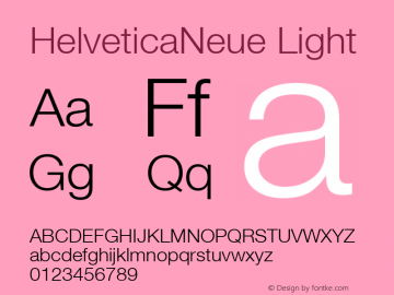 HelveticaNeue Light Macromedia Fontographer 4.1.5 1/27/03图片样张