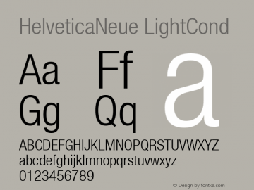 HelveticaNeue LightCond Macromedia Fontographer 4.1.5 1/27/03图片样张