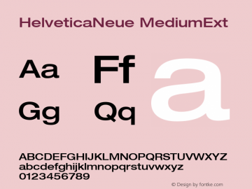 HelveticaNeue MediumExt Macromedia Fontographer 4.1.5 1/27/03图片样张