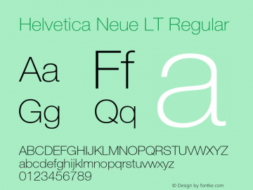 HelveticaNeueLT-Thin '006.002'图片样张