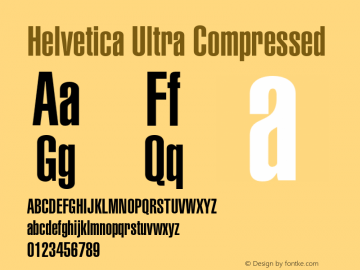 Helvetica-UltraCompressed 001.002图片样张