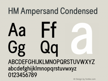 HM Ampersand Condensed Version 4.01图片样张