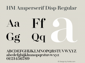 HM Amperserif Disp Regular Version 3.10图片样张