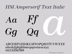 HM Amperserif Text Italic Version 3.10图片样张