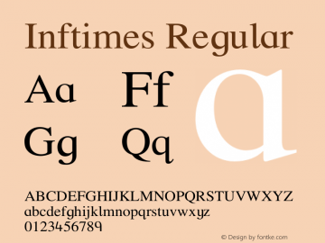 Inftimes Version 1.04;March 24, 2019;FontCreator 11.5.0.2422 64-bit图片样张