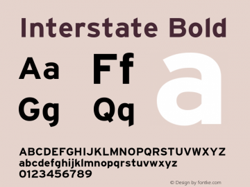 Interstate-Bold Version 1.000;PS 1.0;hotconv 1.0.72;makeotf.lib2.5.5900图片样张