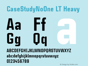 CaseStudyNoOne LT Heavy Version 001.001 Font Sample