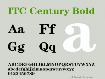 ITC Century Bold 001.000图片样张