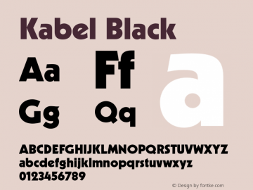Kabel-Black OTF 1.0;PS 001.000;Core 1.0.22图片样张