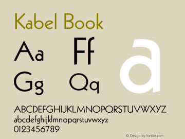 Kabel-Book OTF 1.0;PS 001.000;Core 1.0.22图片样张