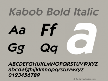 Kabob Bold Italic Altsys Fontographer 3.5  7/12/96图片样张