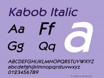 Kabob Italic The WSI-Fonts Professional Collection图片样张