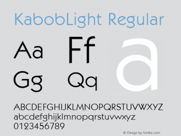 KabobLight Regular Altsys Fontographer 3.5  7/12/96图片样张