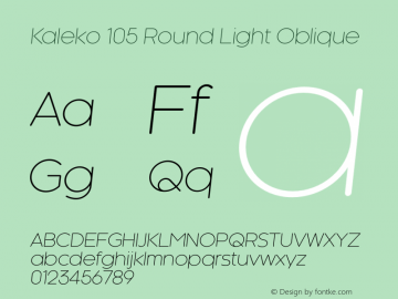 Kaleko105Round-LightOblique Version 1.000图片样张