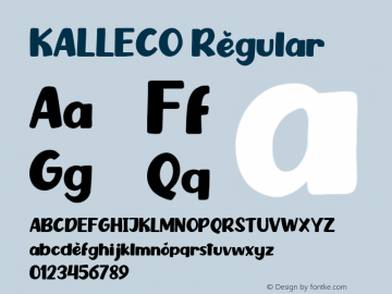 KALLECO Regular Version 1.000图片样张