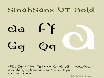 SinahSans LT Bold Version 001.001 Font Sample