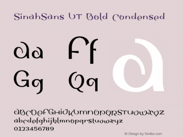 SinahSans LT Bold Condensed Version 001.001图片样张