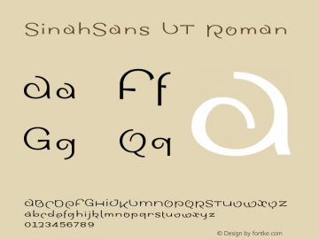 SinahSans LT Roman Version 001.001 Font Sample