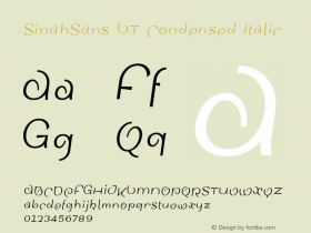 SinahSans LT Condensed Italic Version 001.001图片样张
