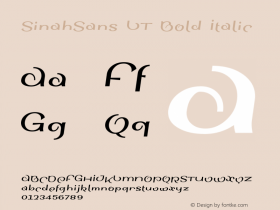 SinahSans LT Bold Italic Version 001.001图片样张