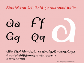 SinahSans LT Bold Condensed Italic Version 001.001图片样张