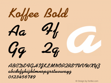 Koffee Bold W.S.I. Int'l v1.1 for GSP: 6/20/95图片样张
